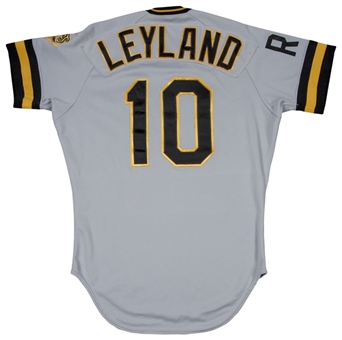 1987 Jim Leyland Game Used Pittsburgh Pirates Road Jersey (Team LOA)